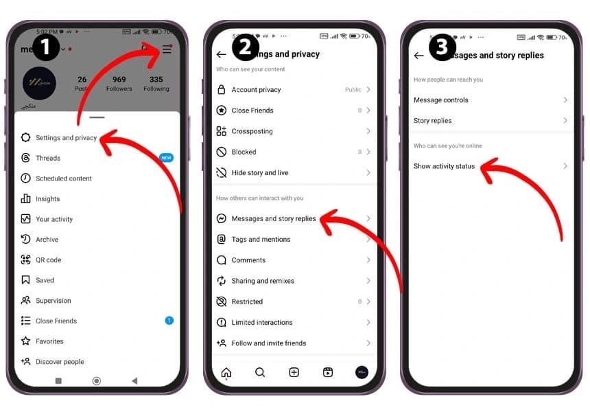 چگونه وضعیت آنلاین بودنمان را در اینستاگرام مخفی کنیم؟