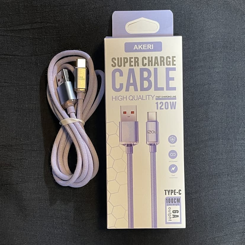 کابل شارژ USB- Type C برند AKERI 1.5 متری - یزد موبایل