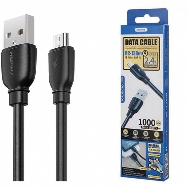 کابل تبدیل USB به MicroUSB ریمکس مدل RC-138M طول 1 متر - تصویر 1